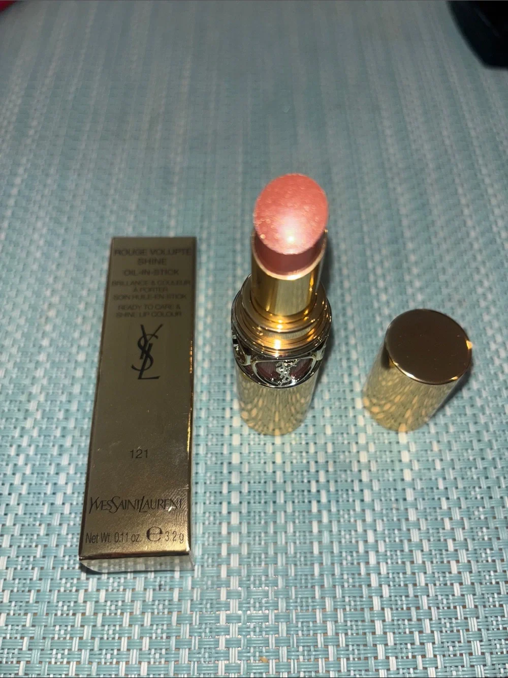 Yves Saint Laurent-  Rouge Volupté Shine Lipstick — “121” Beige Satin NWT